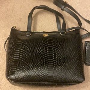 Black Shoulder Bag with adjustable strap